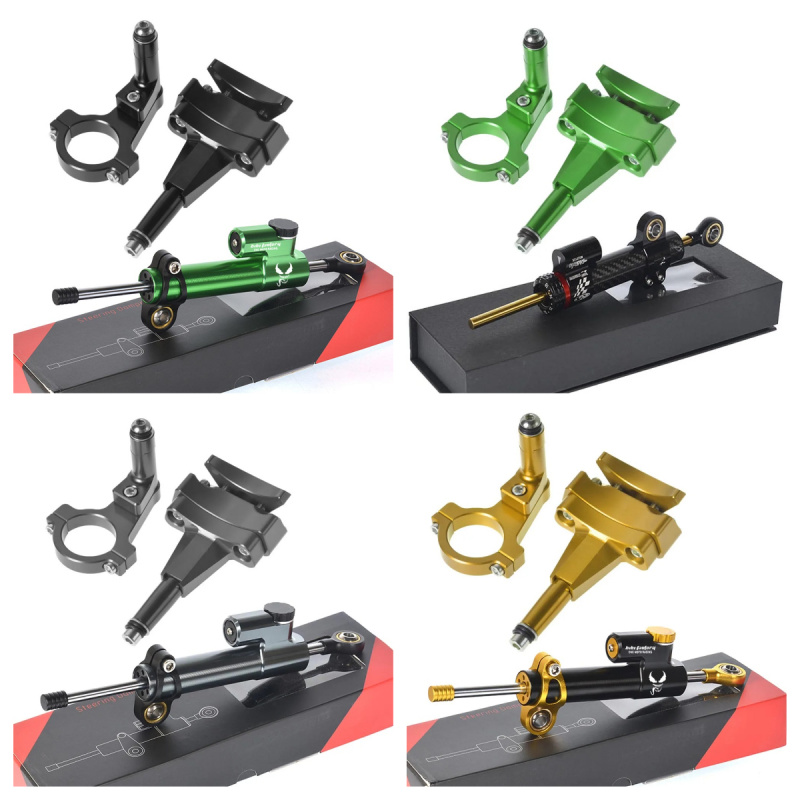 Steering Damper Stabilizer Kit Cnc - Für Kawasaki 500 2024 – Motorradhalterung
