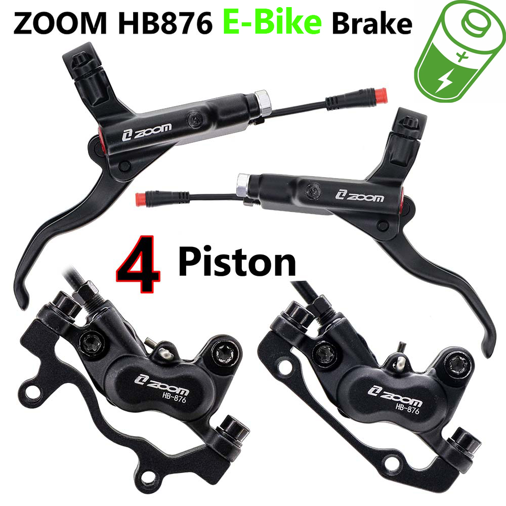 Zoom Hydraulic Brake 4 Piston E-Scooter - ZOOM HB-876E E-Bike 4-Kolben-Hydraulik-Scheibenbremsen-Set Elektroroller Klappbares