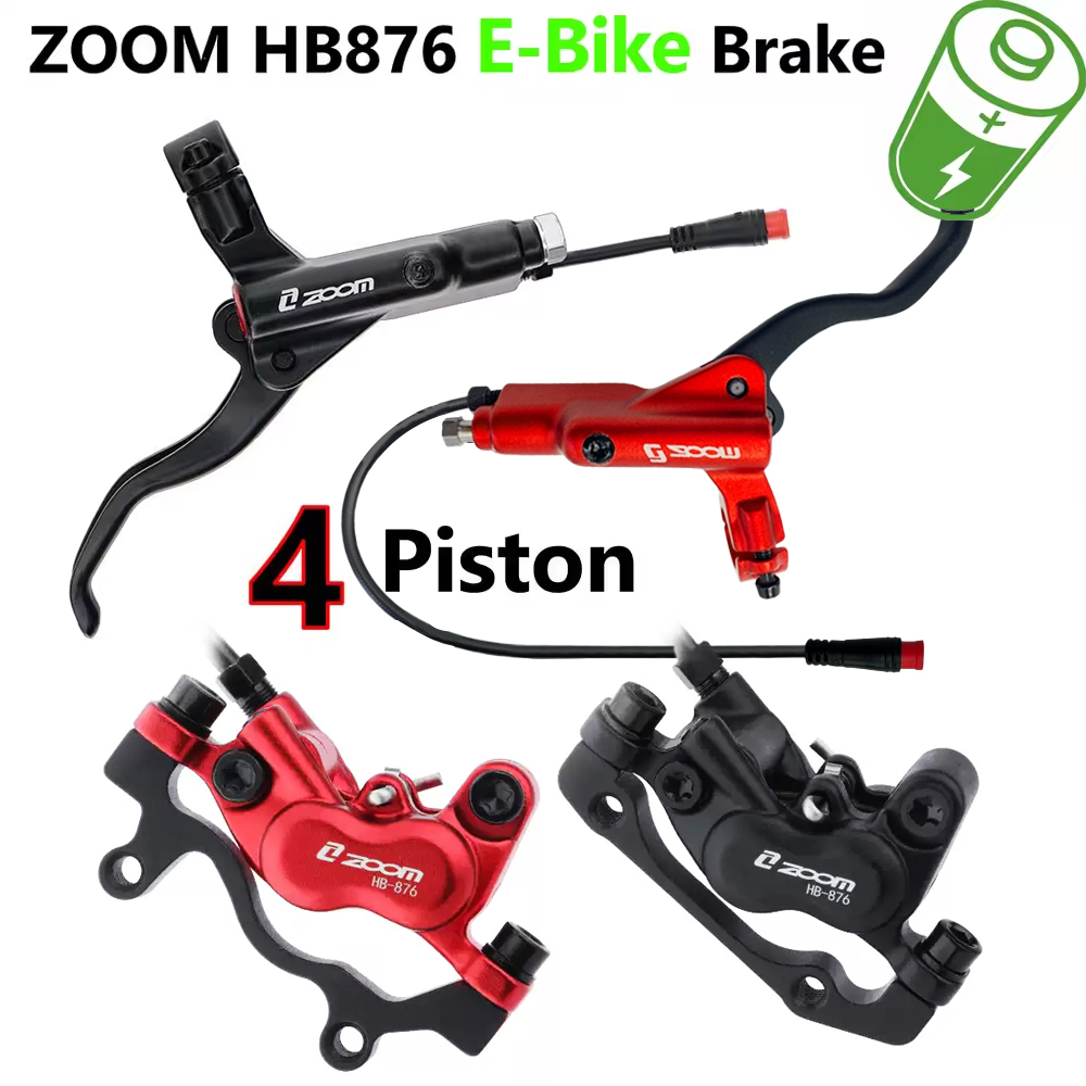 Zoom Hydraulic Brake 4 Piston E-Scooter - ZOOM HB-876E E-Bike 4-Kolben Hydraulische Scheibenbremse