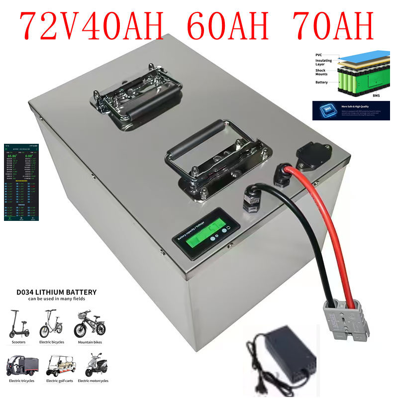72V 30Ah Lifepo4 Battery Pack - 72V Lithium-Ionen-Akku mit BMS 30AH-80AH Hochleistungs-Wiederaufladbarer