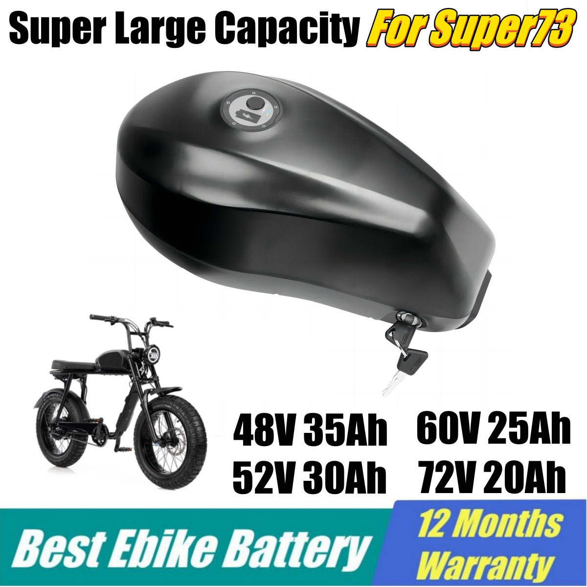 Super73 E-Bike-Akku, Ersatz 21 – 60V 30Ah 21700 Battery Pack Bewertung und Preis