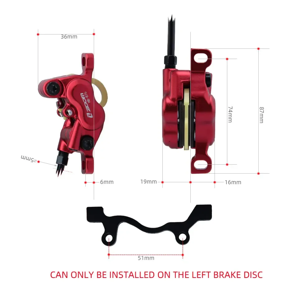 Zoom HB-876E 4-Kolben-Scheibe  – Zoom Hydraulic Brake 4 Piston E-Scooter Bewertung und Preis