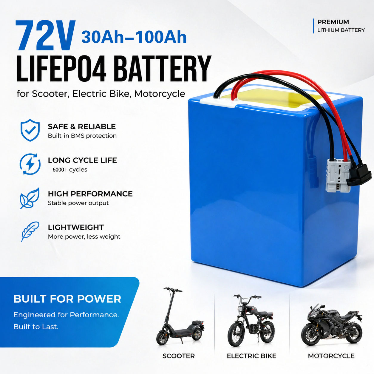 Lithium LiFePO4 72V 50Ah 60Ah  – 72V 30Ah Lifepo4 Battery Pack Bewertung und Preis