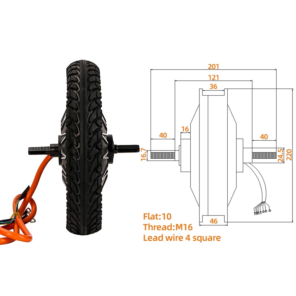 Elektrischer Fahrrad-Radantrie – 60V 5000W Brushless Hub Motor Bewertung und Preis