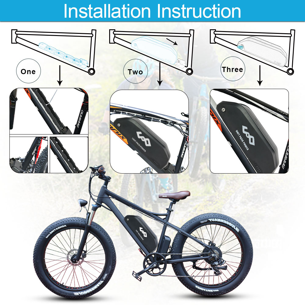52V 25AH Downtube E-Bike-Akku  – 60V 30Ah 21700 Battery Pack Bewertung und Preis